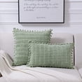 thumbnail image 6 of 2 Packs Rust Decorative Throw Pillow Covers  Pom-poms for Couch Bed Living Room, Farmhouse Boho Home Decor, Terracotta Soft Corduroy Cute Square Cushion Case, 6 of 8