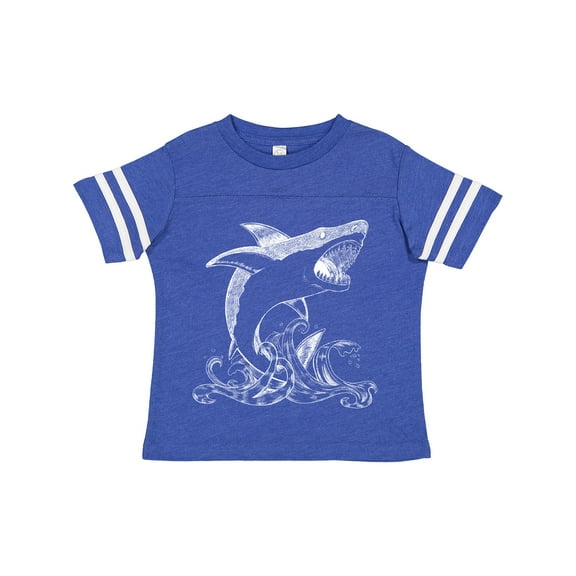 Inktastic Great White Shark Jumping in White Boys or Girls Toddler T-Shirt