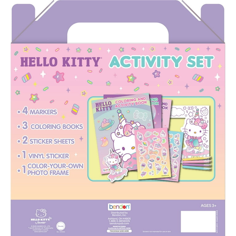 Get Trend Hello Kitty Sanrio Scrapbooking Kit Bambini, DIY Giornale Set Arte con Taccuino Adesivi Penna Sfera, Set Cancelleria, Regalo Bambina (Multi Hello Kitty