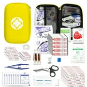 AMORNING 277 Pcs First Aid Kit Car Portable Emergency Kit Survival Supplies for Home School Travel Yellow