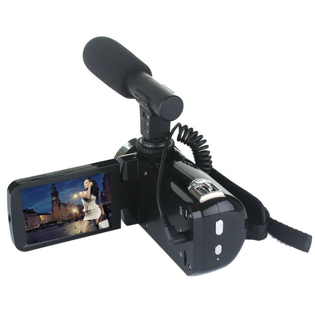 Cámara de vídeo Videocámara Cámara de vlogueo Full HD con micrófono externo