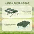 thumbnail image 5 of Outsunny 2-Person Folding Camping Cot Portable Outdoor Bed Set with Sleeping Bag, Inflatable Air Mattress, Comfort Pillows and Carry Bag, Soft and Comfortable for Outdoor Travel Camp Beach Vacation, 5 of 9