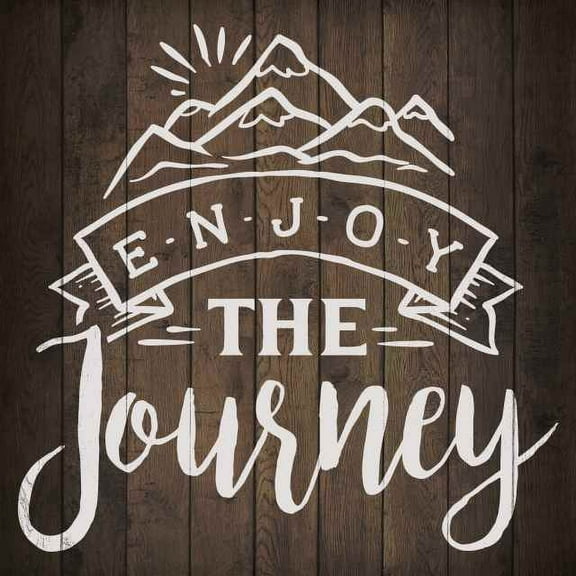 Enjoy the Journey Inpiration Camping Rustic Looking Wood Sign Wall Décor Gift 12 x 12 Wood Sign B3-12120061015