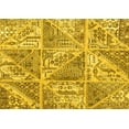 thumbnail image 1 of Ahgly Company Machine Washable Indoor Rectangle Patchwork Yellow Transitional Area Rugs, 2' x 4', 1 of 4