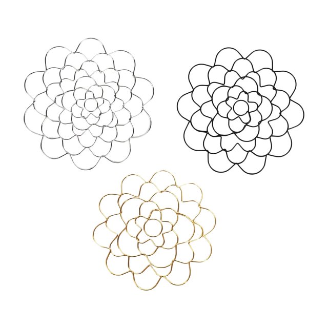 Organizador Floral de Acero Inoxidable de 3 Piezas | Inserto Reutilizable para Arreglos Florales | Metal Resistente a La Corrosión | Expositor Equilibrado Fácil de Limpiar para Decoración Del Hogar y