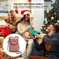 thumbnail image 5 of Monedero pequeño tipo bandolera para teléfono móvil, de piel, para mujer, con tarjetero, 18 x 11 x 4,5 cm, color rosa, 5 of 5