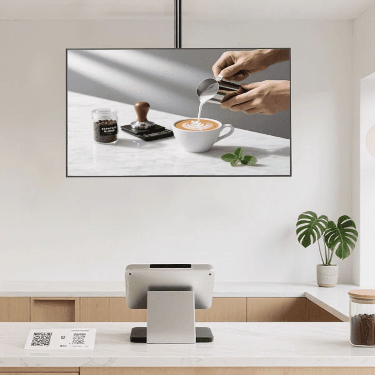 32 inch Digital Signage, 2000nits High Brightness Advertising Display, Slim Fit Frameless LCD Monitor, CMS Remote Publishing, 24/7 Operation, Smart Split Screen Play, HDMI/USB/WiFi