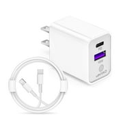 Wintekd USB C to Lightning Fast Charging Cord & 18W USB C Fast Charger with PD3.0&QC3.0 for iPhone 11/12/X Case/8/8 Plus/7/7 Plus/6/6s Plus/5s/5