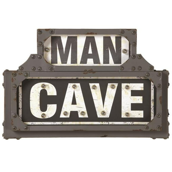 RAM Game Room R867 Panneau Métallique Homme Caverne