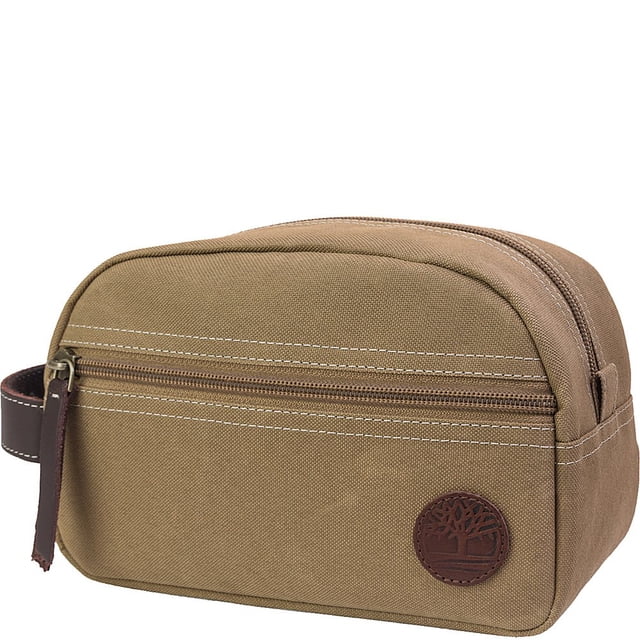 Bolsa de Aseo Timberland Canvas para Hombre, Color Caqui
