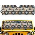 thumbnail image 2 of Uorisanigo Southwest Aztec Windshield Sunshade Sun Visor for UV Rays & Heat Protection, Compatible with 2007-2024 Wrangler Rubicon Sahara TJ JK JKU 2 & 4 Door, Accessories for Jeep Wrangler, 2 of 7
