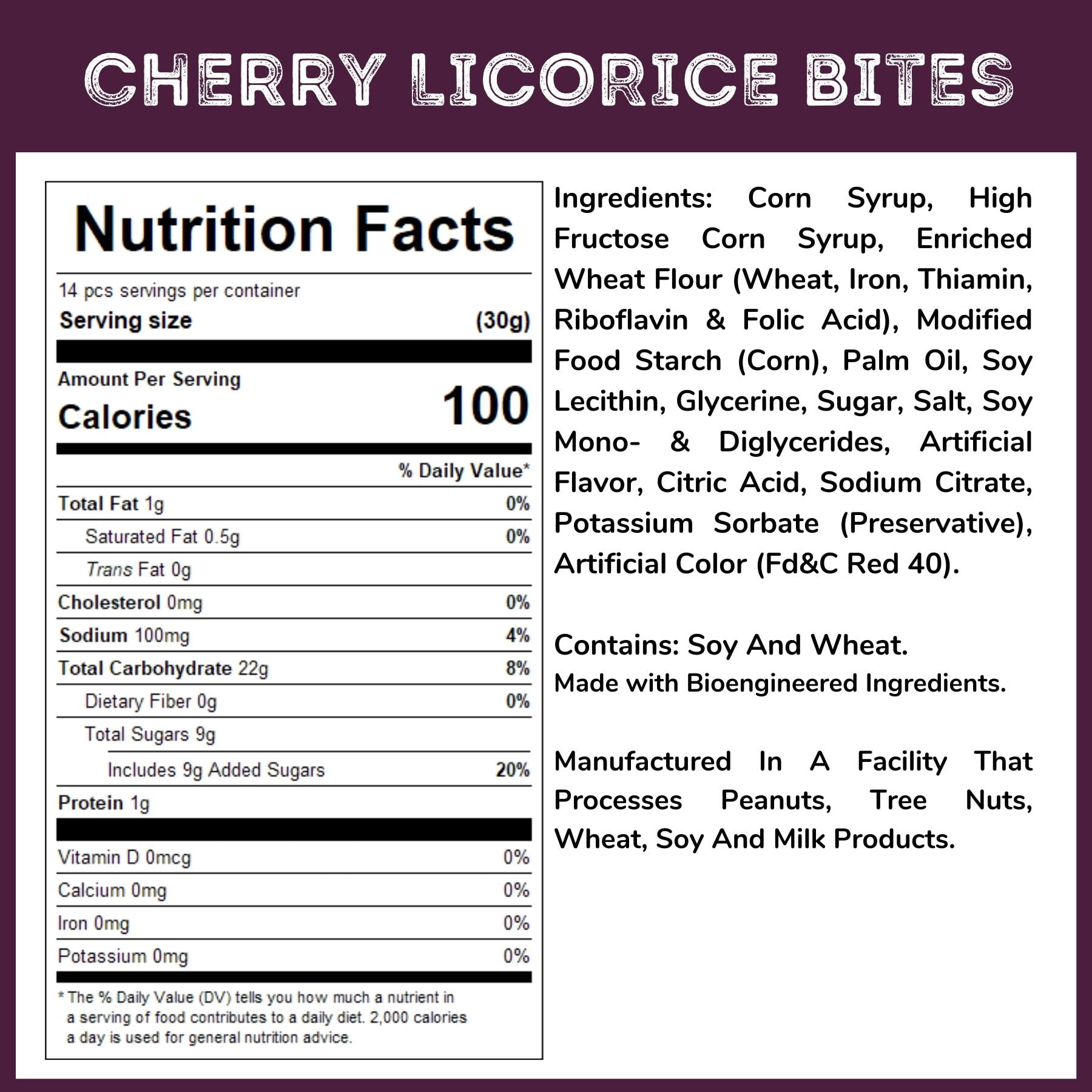 WinCrest Bulk Cherry Licorice Bites - 5 Lb Case