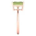 thumbnail image 3 of 2.5ct radiant cut green natural peridot 18k rose gold Bridal Wedding Engagement Promise Anniversary Ring for Women size 5.5, 3 of 7