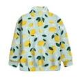 thumbnail image 5 of Uorisanigo Lemon Print Girls Half Zip Cropped Pullover Sweatshirt Loose Long Sleeve Shirts Top Fall Clothes Quarter Zipper Hoodies No Hood for Vacation Shopping Exercise Wear, 5 of 7