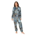 thumbnail image 2 of FORMRS Onesies Pajama for Adults Unisex Hoodie Winter Jumpsuit One Piece Sleepwear, Sizes S-2XL, Elegant Hexagon Pattern, 2 of 7