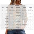 thumbnail image 3 of thefmos Women's Round Neck 3/4 Sleeve Button Pullover Top Print Loose Fit Casual Blouse Fashion Fall Summer Outfit, Khaki 4XL, 3 of 5