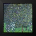 thumbnail image 2 of Klimt, Gustav 20x20 Black Modern Framed Museum Art Print Titled - Roses under the Trees, 2 of 5