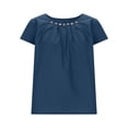 thumbnail image 6 of Bovxnpu Short Sleeve Tee Shirts Summer Dressy Casual Blouses Built in Bra Soft Plus Size Home Tank Tops (Women's or Women's Plus), 6 of 9