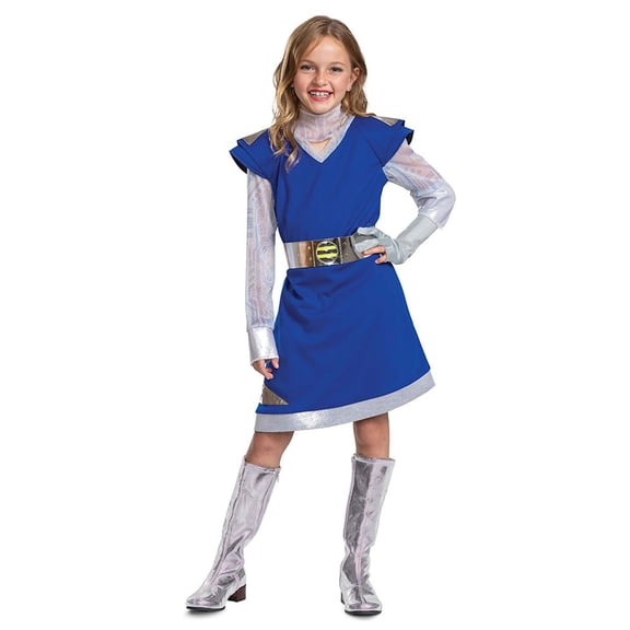 Disguise Addison Alien Girl's Costume w/ Triangle Neck Cutout and Sheer Sleeves for Kids 4-6, Size X