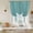 Teal, variant on Red Orange Stripe Tie Up Curtains for Windows, Adjustable Balloon Window Shades, Farmhouse Modern Minimalist Geometric Kitchen Window Treatments Farmhouse Short Curtains with Rod Pocket 42"x45"