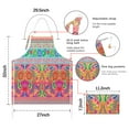 thumbnail image 7 of Colorful Pioneer Flower Pattern Apron-Garden Aprons for Women with Pockets-Cotton Linen Waterproof Kitchen Cooking Gardening Aprons Adjustable for Kitchen,Cooking,BBQ and Salon 33x27 Inch, 7 of 7