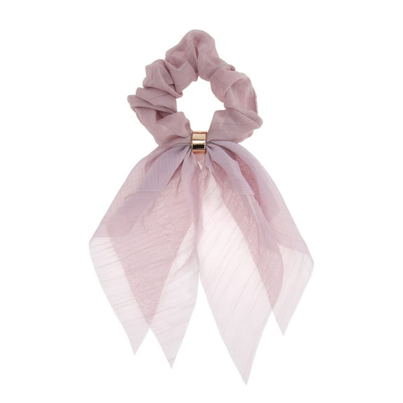 Unique Bargains 1 Pc Double Bow Scrunchies for Home Purple