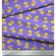 thumbnail image 2 of Soimoi Moss Georgette Fabric Cup,Plate & Chick Cartoon Printed Craft Fabric by the Yard 42 Inch Wide, 2 of 3