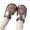 Black, variant on Aofany Toddler Girls Sandals Jelly Sandals Rubber Sole Closed Toe Princess Cookies Shape Summer Shoes
