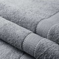 thumbnail image 4 of Terry Cotton Turkish Sauna Bath Towel, Set of 4, Silver Grey Towel, 4 of 5