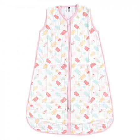 UPC: 0660168519891 | Hudson Baby Infant Girl Muslin Cotton Sleeveless Wearable Sleeping Bag  Sack  Blanket  Ice Cream  12-18 Months