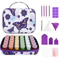 thumbnail image 1 of SURJDE 30 Slots Diamond Painting Storage Containers, Purple Diamond Art Accessories and Tools Kit Box with Shockproof Jars for DIY Craft Jewelry Bead Rhinestones Organizer, 1 of 7
