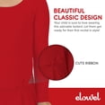 thumbnail image 6 of Elowel Girls Leotard Toddlers Long Sleeve Skirted Dress for Gymnastics Dance Ballet Red Size 4-6, 6 of 7