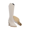 thumbnail image 4 of Platonia | Bota Larga Slim De Tacón Milan Cabra Piel Sintético Latte Para Mujer, 4 of 5