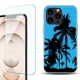 thumbnail image 1 of Slim-Fit Anti-Scratch Gel TPU Phone Case for iPhone 13 Pro, with Tempered Glass Screen Protector, by OneToughShield ® - Tropical Summer, 1 of 4
