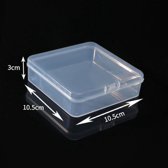 suxuMhao Storage Box, 20-Pack Clear Square Plastic Boxes, Plastic Storage Bins with Lids, Clear Plastic Containers, Parts Storage Box, Small Plastic Tote for Organizing, 10.5×10.5×3CM​