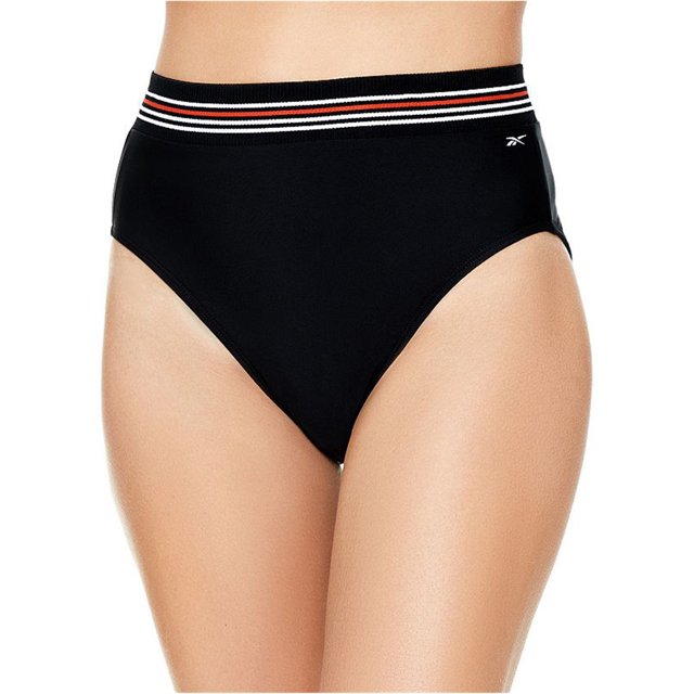 Bikini Reebok con cordones y ribete de rayas negro S