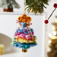 thumbnail image 2 of Yhmxh Mini Crochet Christmas Tree Hanging Ornaments with Bell Handmade, Hand-Knitted Car Mirror Hanging Accessories Christmas Decor Xmas Cheer Gifts Christmas Tree Decorations for Home Decor Party, 2 of 7