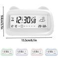 thumbnail image 2 of Bewildely Reloj despertador electrónico multifuncional transparente para organizar el dormitorio, consultar el calendario y el escritorio. Electrodomésticos blanco, 2 of 2