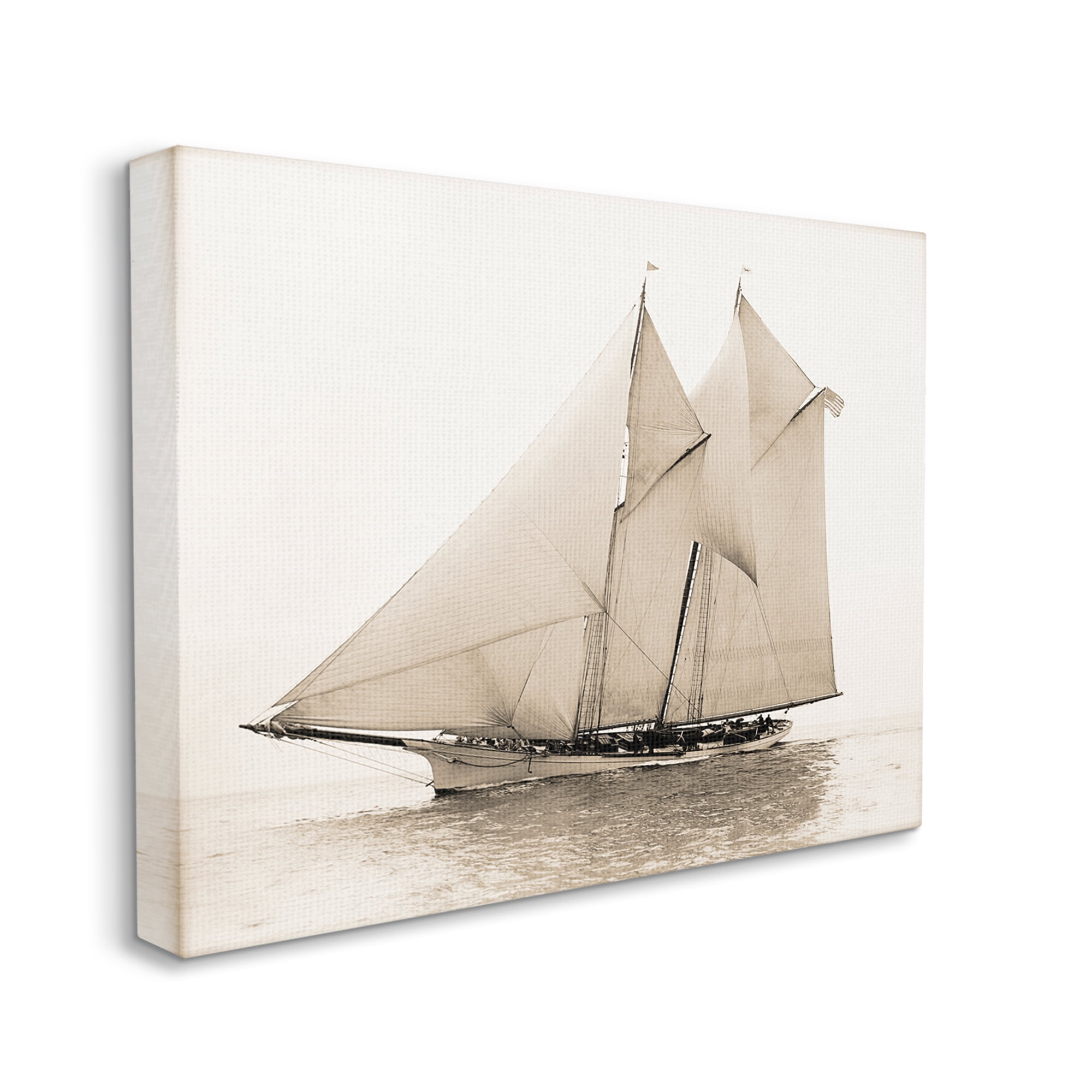 Stupell Industries Vintage Ship Photography Transportation Photography Gallery Wrapped Canvas Print Wall Art, 20 x 16