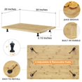 thumbnail image 2 of Twister.CK Bamboo Cutting Board Stovetop Cover, 30"x20" Extra Large Noodle Board with 4 Removable Feet, Juice Groove, Stove Top Covers for Electric Stove, Gas Burners, Counter Space, 2 of 7