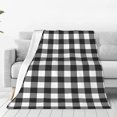 thumbnail image 1 of Balery Black White Plaid Manta de Felpa Suave y Acogedora – Cobija de Franela Aterciopelada para Cama, Lavable y Cálida para Sofá, Mascotas, Transpirable-40"x30", 1 of 7