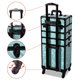 thumbnail image 3 of Byootique Rolling Makeup Train Case 4in1 Cosmetology Rolling Case Cosmetic Trolley Organizer Travel Case Traveling Cart Trunk with Wheels for Makeup Artist Trave Nail,CoyoteButtes Vitality, 3 of 9