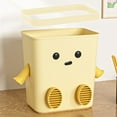 thumbnail image 7 of Small Trash Can with Lid, Mini Trash Can for Bathroom, Office and Bedroom, Small Bathroom Garbage Can with Swing Top, Compact Waste Basket for Desk, Dorm & Home, Beige - Xuniizn, 7 of 7