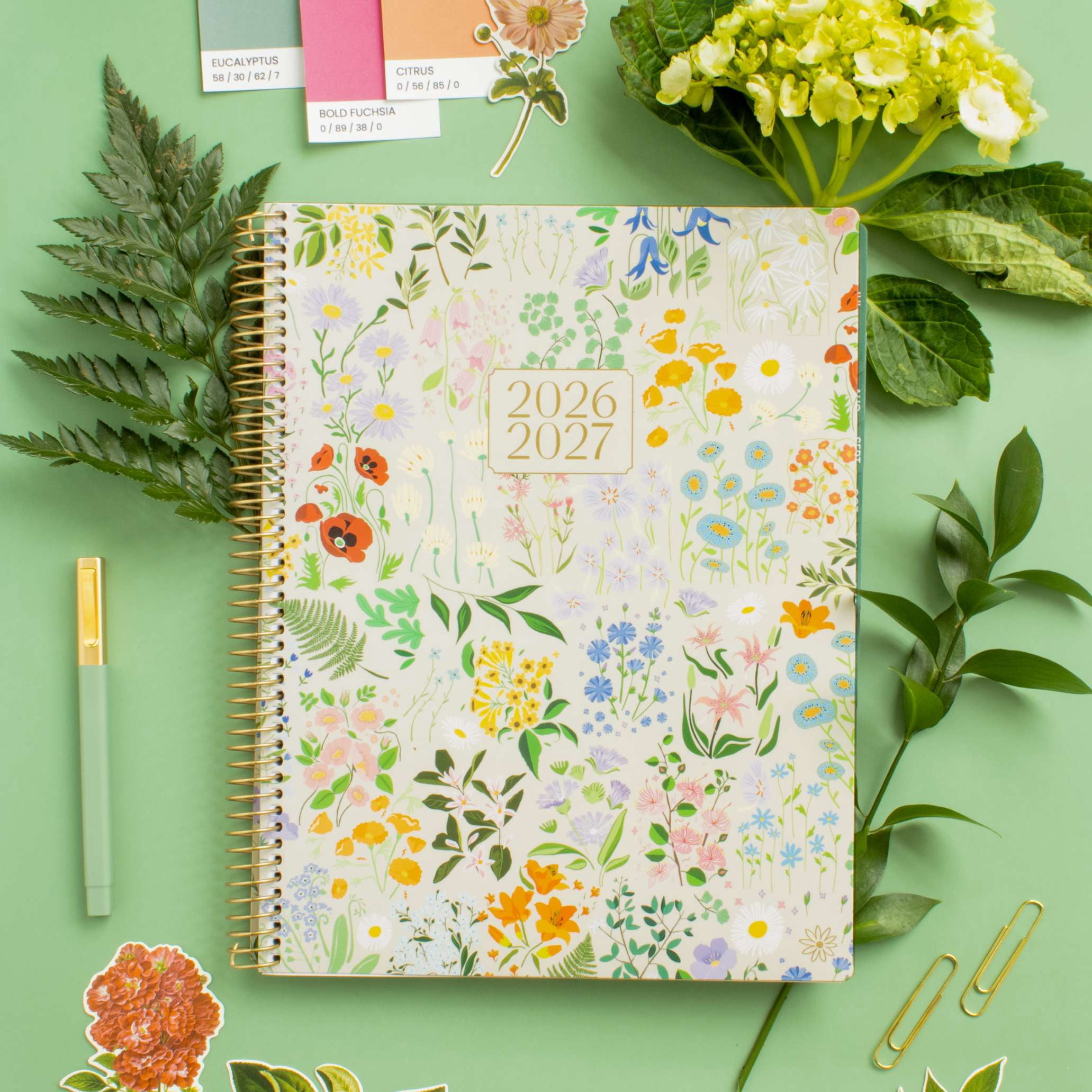 bloom daily planners 2026-2027 Academic Planner, 13 Month Monthly & Weekly, 8.5" x 11" Soft Cover, Stickers Included, Garden Party