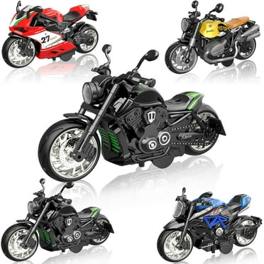 Mini Motorcycle Toy - Pull Back Sport Motorcycles, Toy Sport Motorcycle Racing Model Collection Gift for Kid Aged 3  or Adult