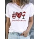 thumbnail image 2 of Camiseta de manga corta con estampado de corazón de amor de vino para mujer, ropa de Navidad, moda de Año Nuevo, Camisetas básicas, camisetas gráficas, 2 of 5