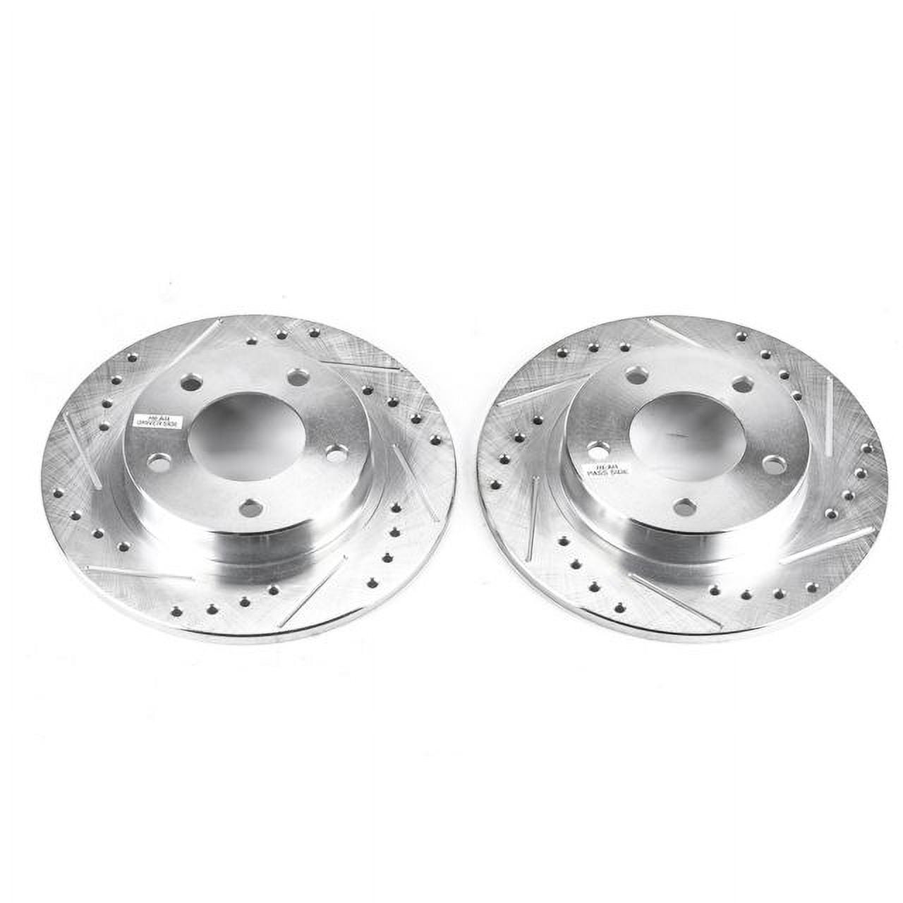 Power Stop Rear Pair of Drilled and Slotted Brake Rotors JBR578XPR Fits 2002 Mazda Protege