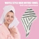 thumbnail image 2 of 3 uds. Toalla para secar el cabello, gorro seco, ligero y fuerte absorbente, para secar el cabello después del baño, rosa, blanco y gris, 2 of 7