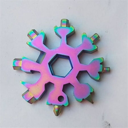Multicolor 18-in-1 Multi-Tool Card Combination Compact Portable Outdoor Products Snowflake Tool (The Best Combat Knife)
