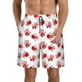 thumbnail image 1 of Fotbe Bloody Hand Trajes de Baño Estampados para Hombre, Shorts de Verano de Secado Rápido, Ropa de Playa, Bañadores-Large, 1 of 6